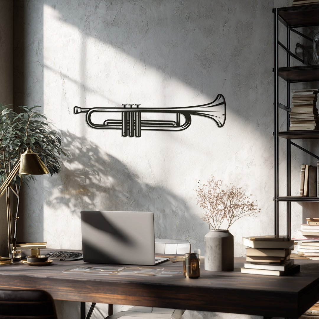 Trumpet – Jazz-Inspired Music Metal Wall Art