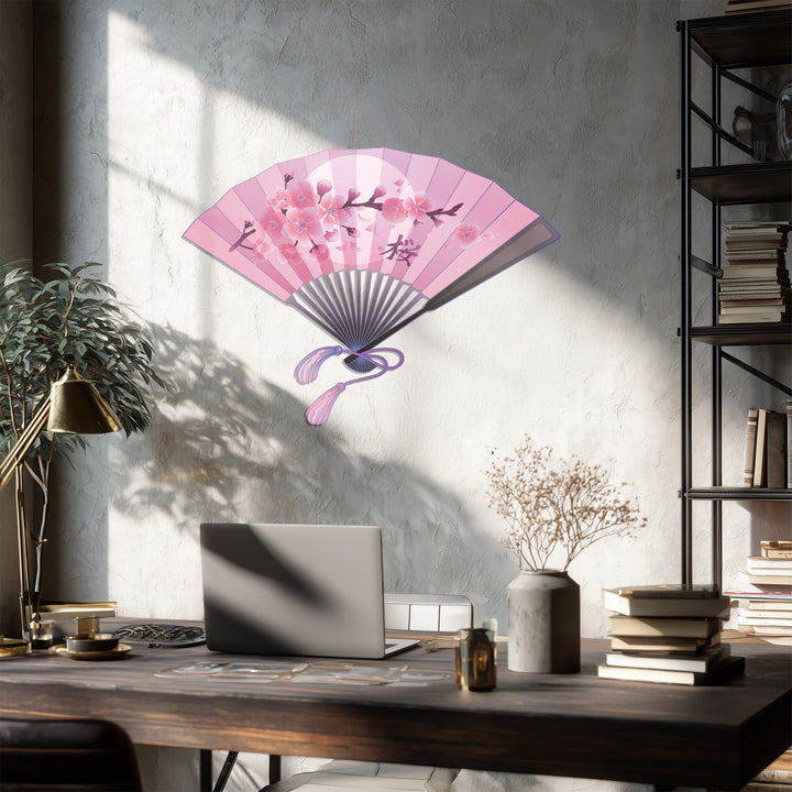 japanese floral metal wall hanging