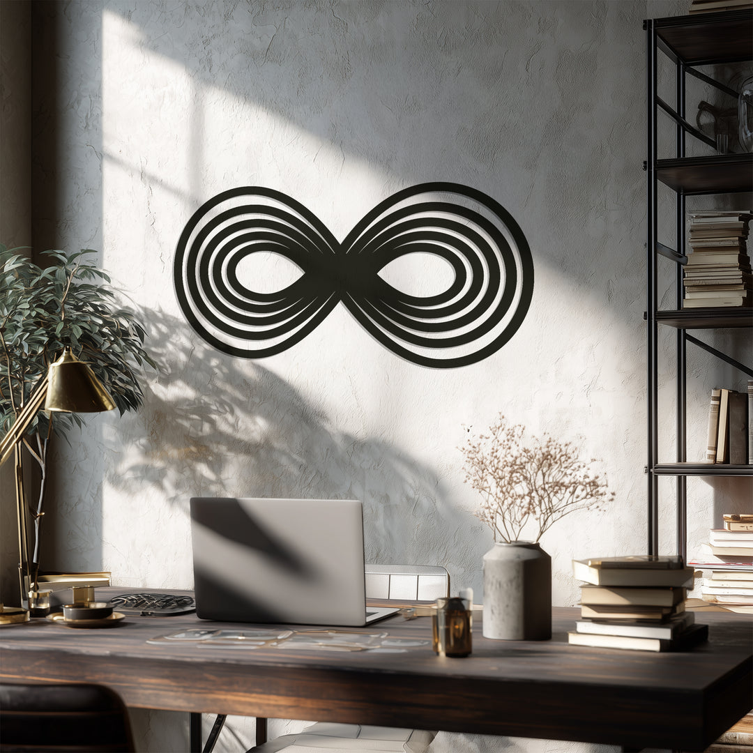 Infinity Loop Metal Wall Art – Modern Abstract Symbol