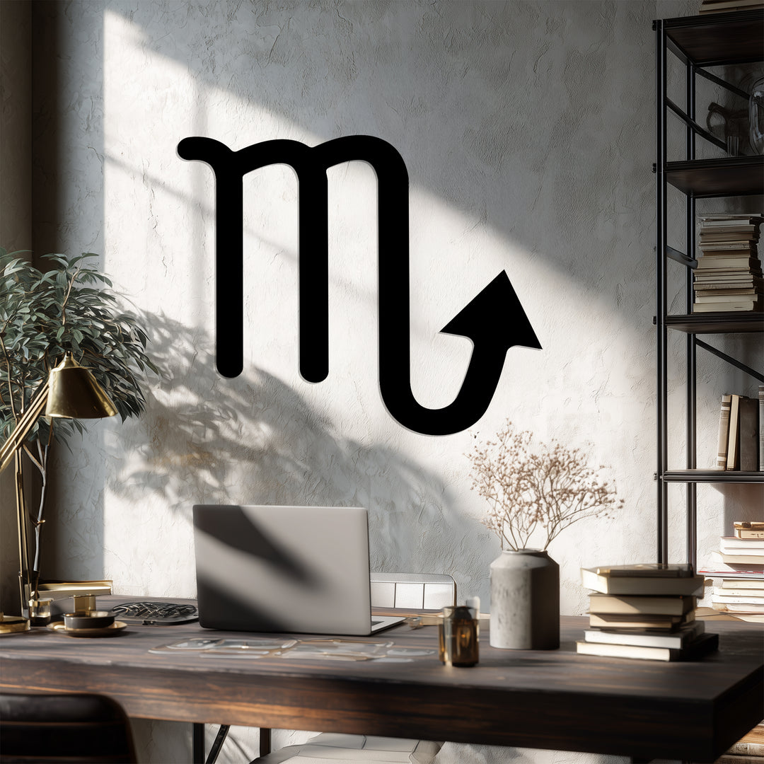 Scorpio Zodiac Symbol – Astrology Metal Wall Art