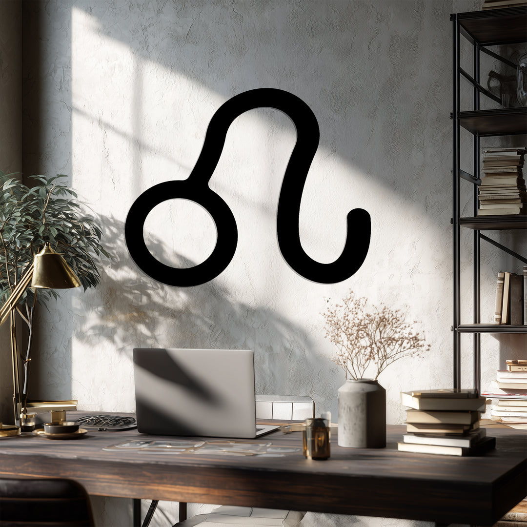 Leo Zodiac Symbol –  Metal Astrology Wall Art