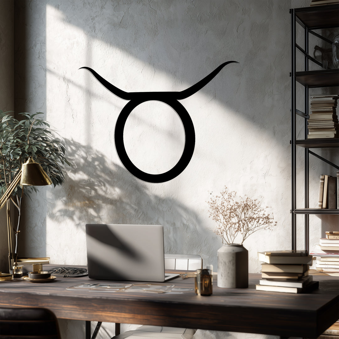 Taurus Zodiac Symbol – Astrology Metal Wall Art