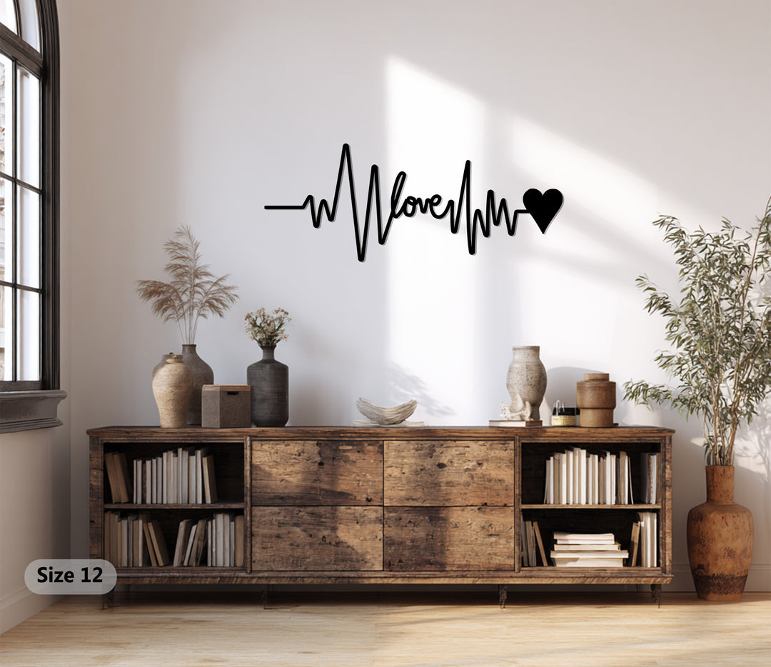 Modern love metal wall decor