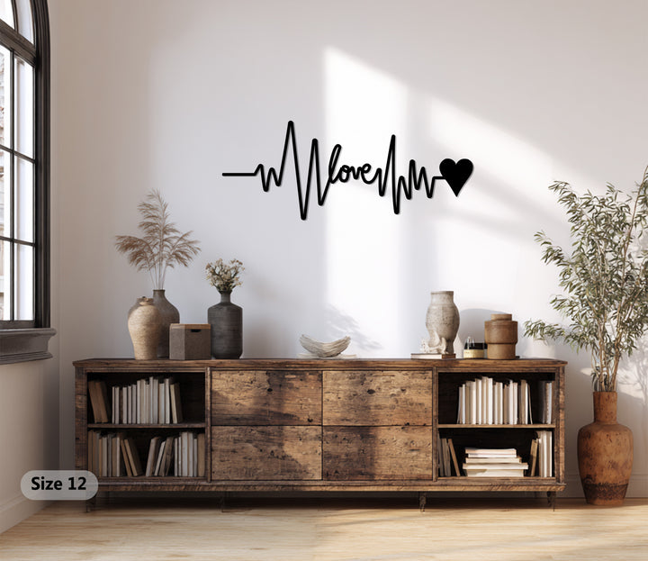 Modern love metal wall decor