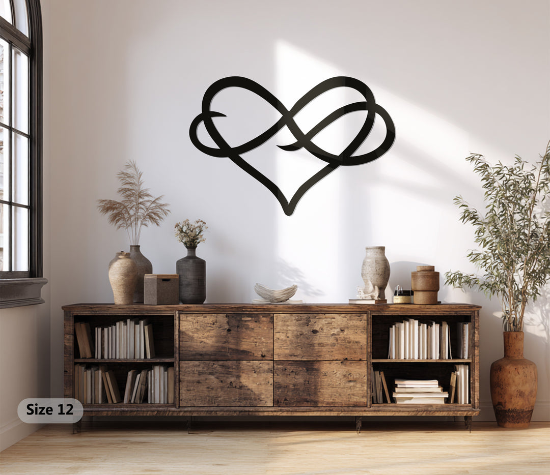 Romantic metal wall décor symbolizing love