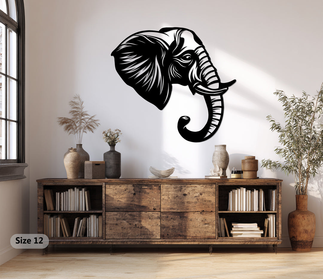 فيل مهيب – رحلة سفاري عصرية فن جداري معدني