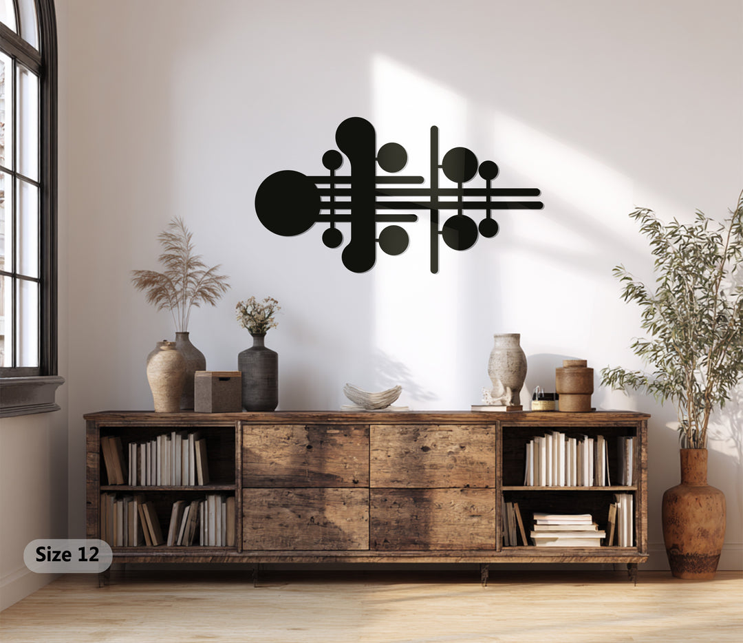 Geometric Harmony – Abstract Circles & Lines Metal Wall Art