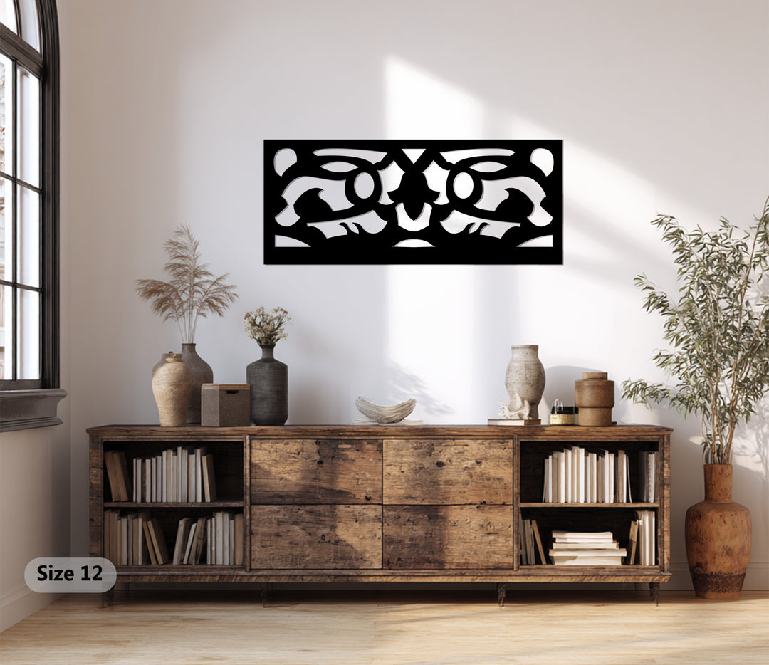 التوازن المجرد – هندسي حديث فن جداري معدني لوحة