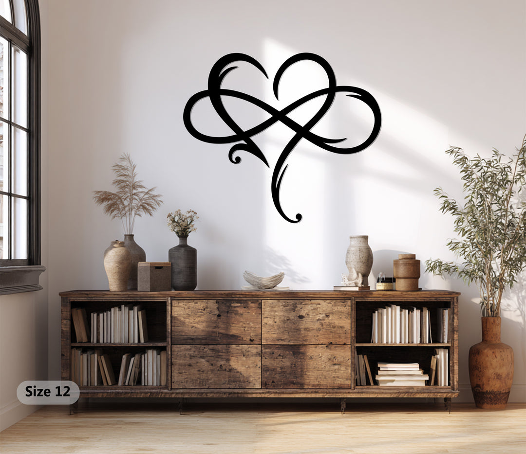 Eternal Love – Infinity Heart Metal Wall Art