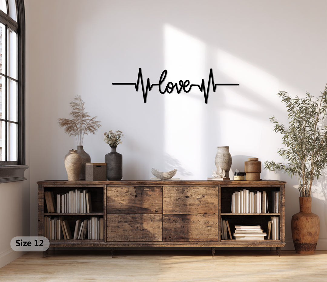 Bedroom love heartbeat wall decor