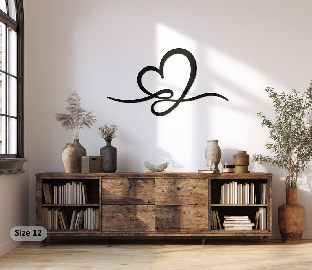Flowing heart design wall décor for stylish and meaningful spaces