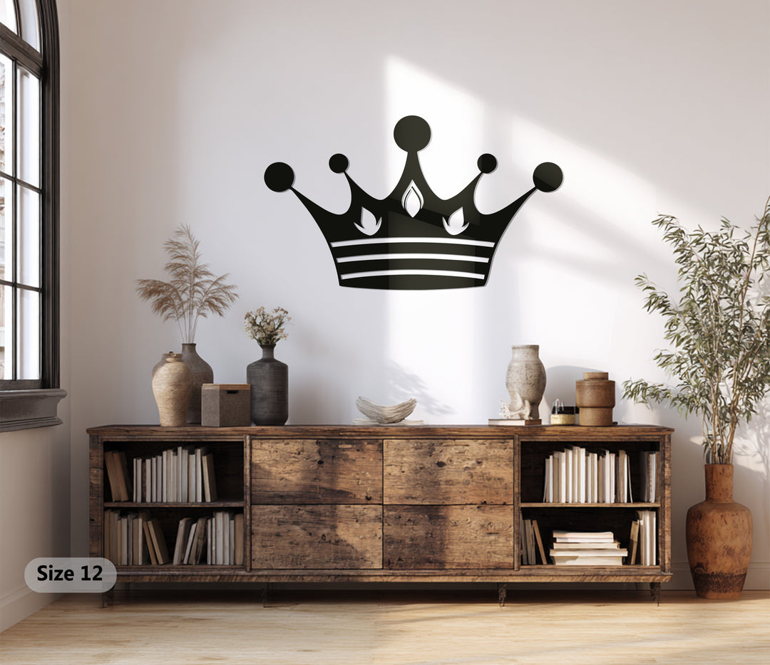 Crown Silhouette – Regal Metal Wall Art