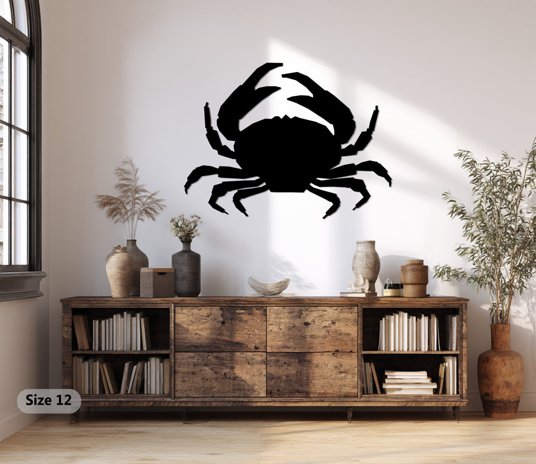 Crab Silhouette – Coastal Ocean Metal Wall Art