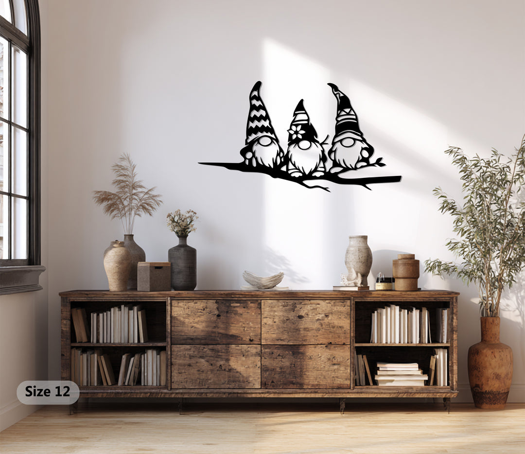 ثلاثي غريب الأطوار – قزم إسكندنافي فن جداري معدني