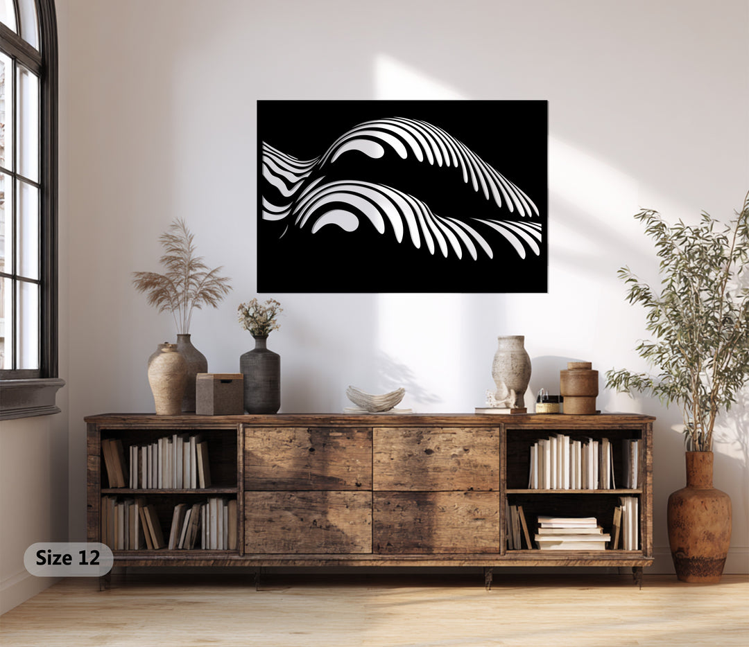 Ethereal Curves – Abstract Minimalist Metal Wall Art