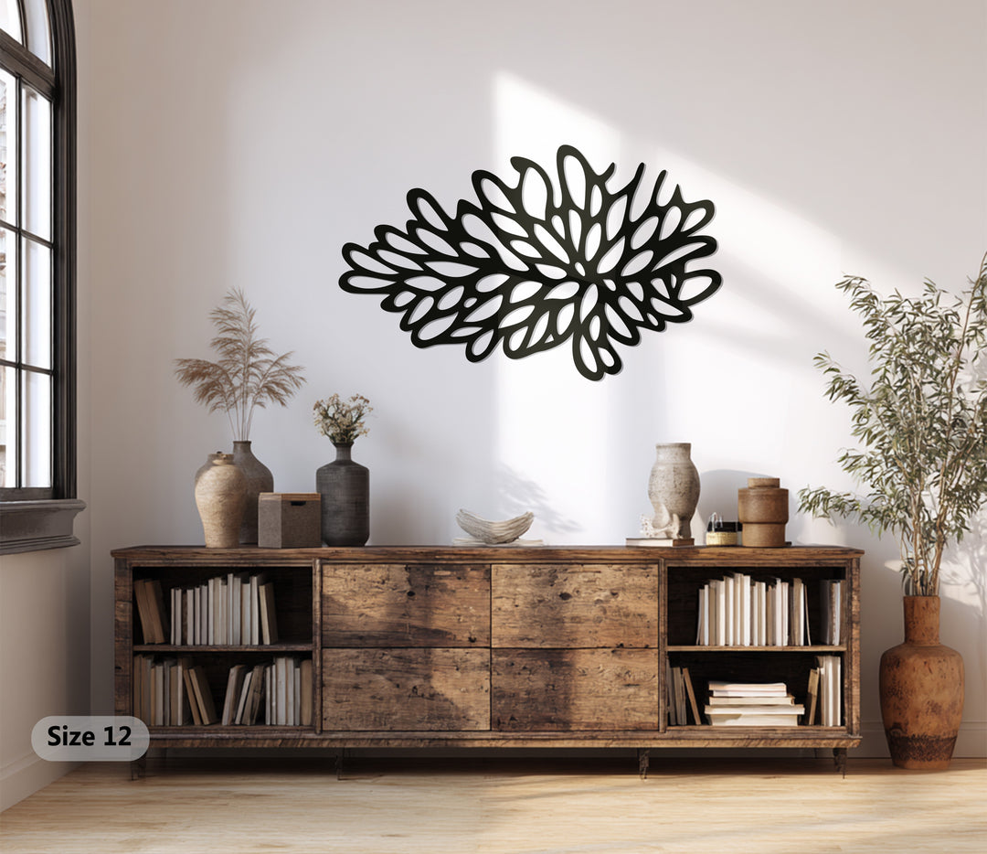 Flowing Coral Pattern – Abstract Ocean Inspired Metal Wall Art