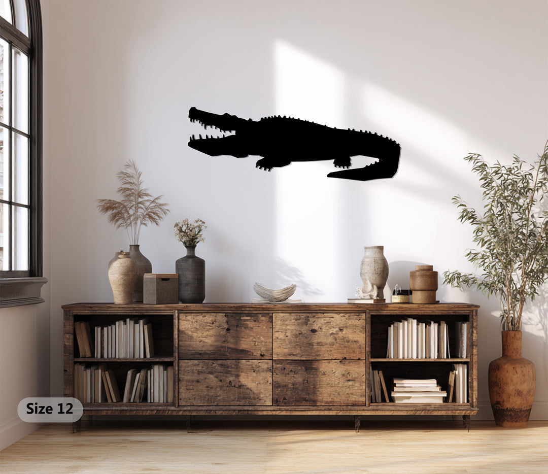 Crocodile Silhouette – Fierce Reptile Metal Wall Art