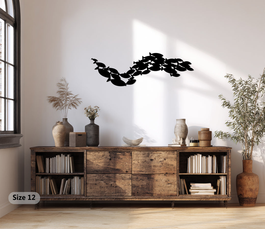 Ocean Harmony – School of Fish Metal Wall Art