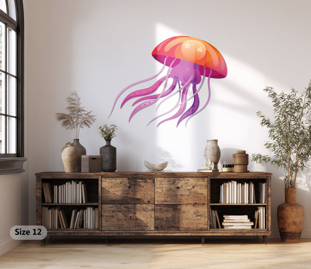 Vibrant Jellyfish Metal Wall Art – Colorful Ocean-Inspired Home Decor