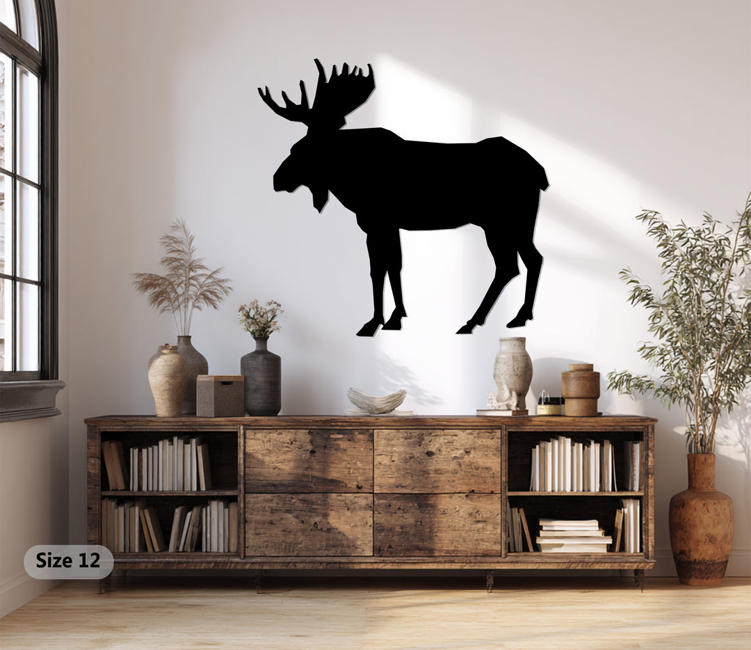 Moose Silhouette – Rustic Wilderness Metal Wall Art