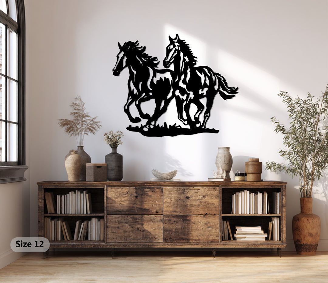 Galloping Freedom – Running Horses Metal Wall Art