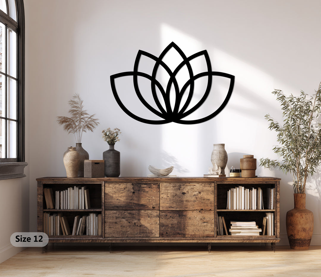 Serene Lotus – Minimalist Metal Wall Art