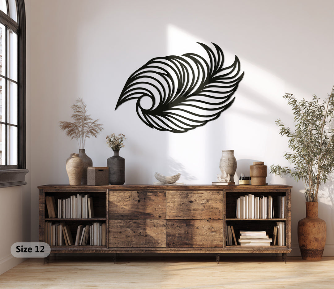 Ethereal Feather Flow – Abstract Metal Wall Art