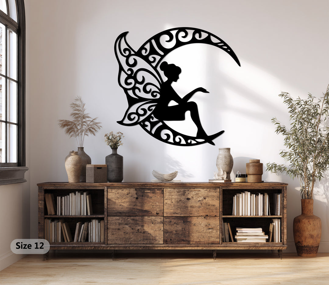 جنية ضوء القمر – للزينة فن جداري معدني