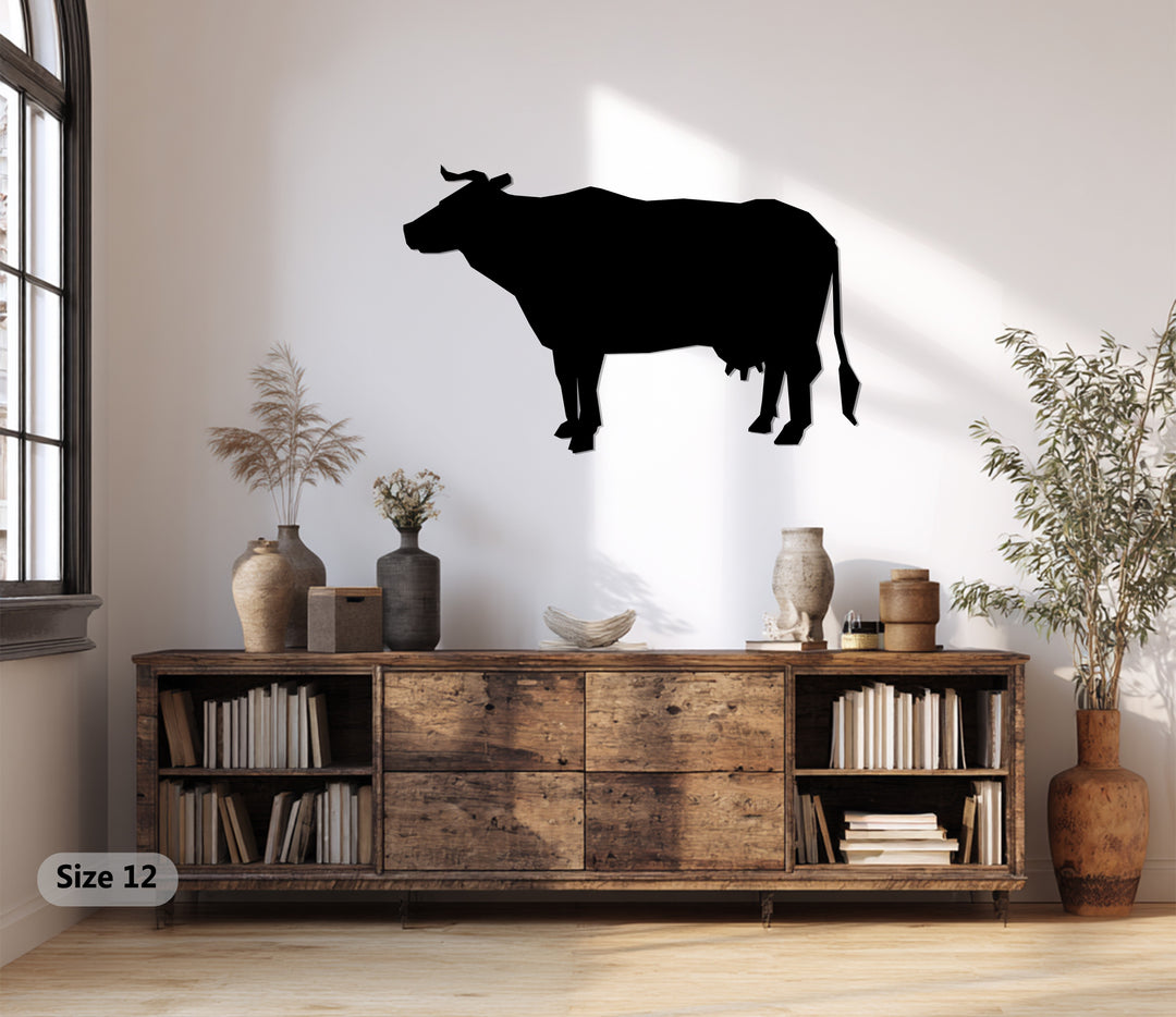 Cow Silhouette – Rustic Farmhouse Metal Wall Art