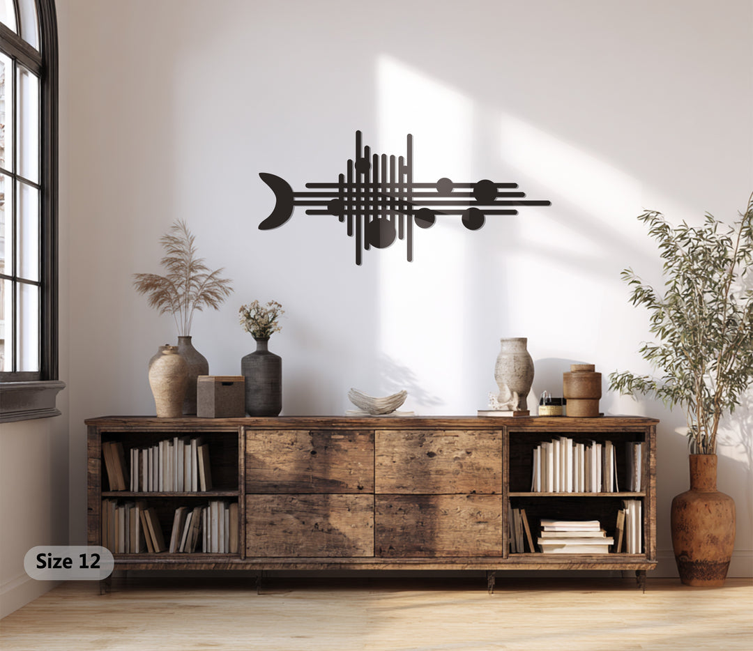 Modern Harmony Metal Wall Art – Abstract Musical Décor Design