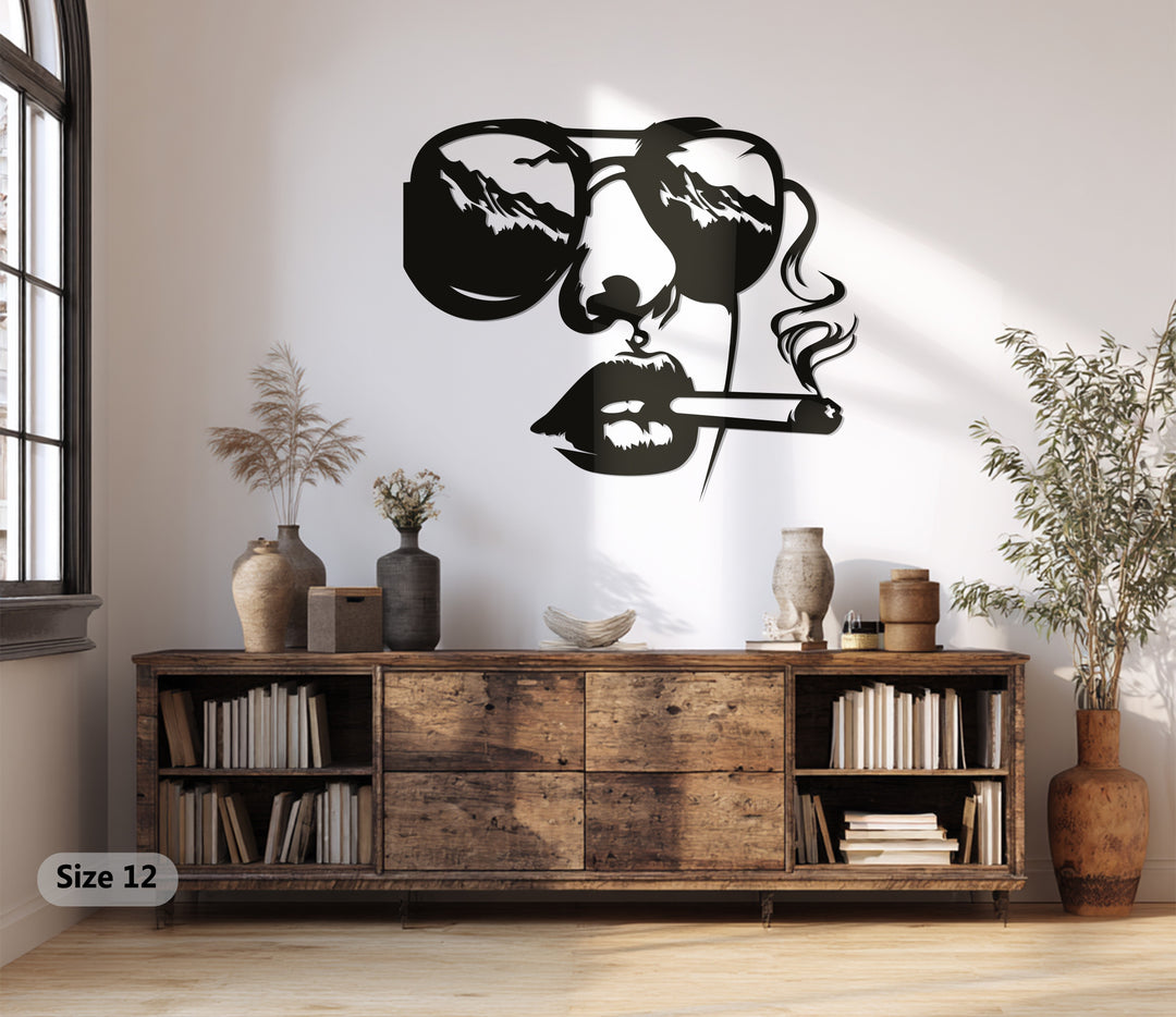 Smoky Reflections – Modern Abstract Face Metal Wall Art