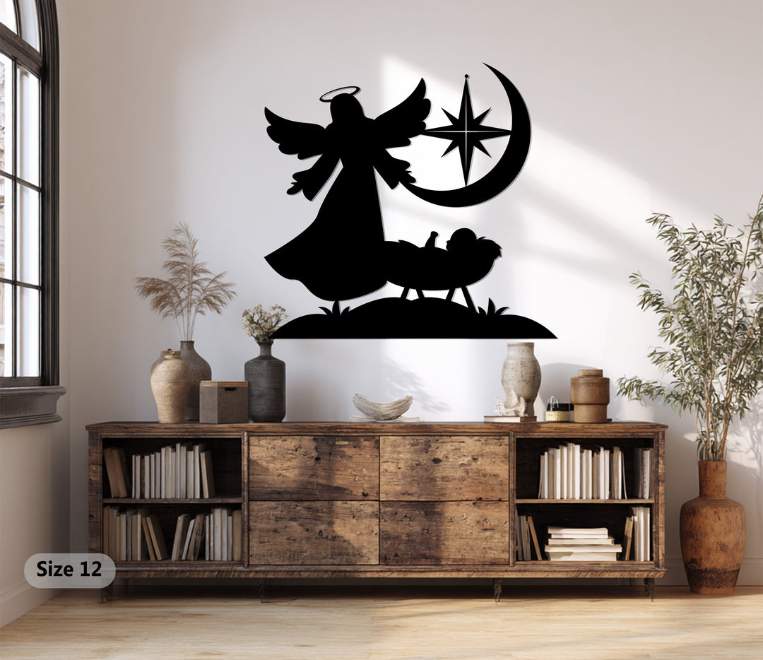 بركة الملاك الحارس - مشهد الميلاد فن جداري معدني