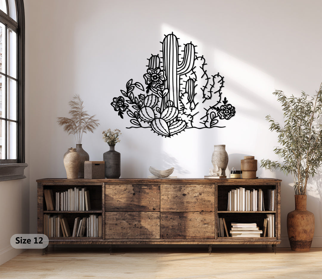 Desert Bloom – Cactus Garden Metal Wall Art