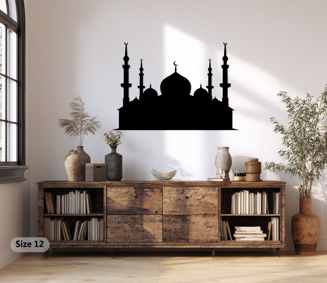 Muslim home decor mosque skyline metal art