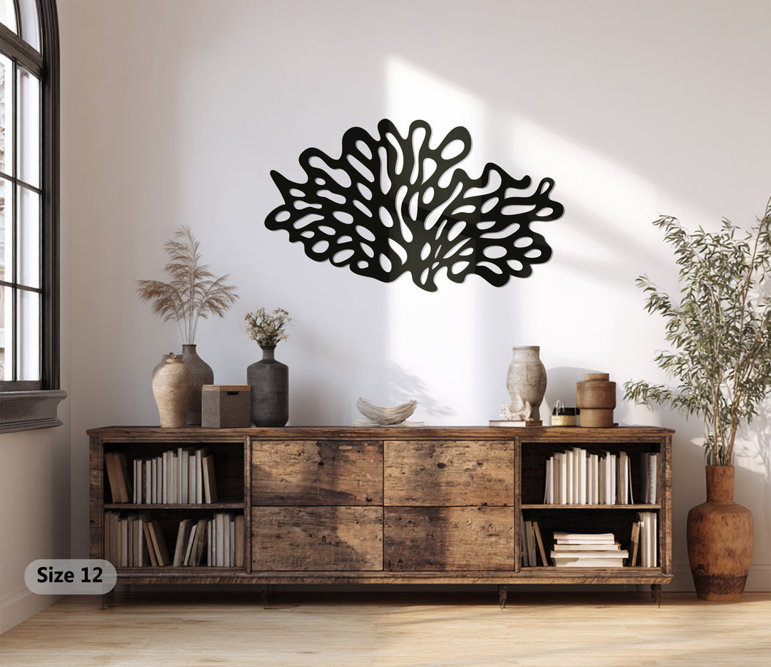 Coral Reef Silhouette – Modern Ocean Inspired Metal Wall Art