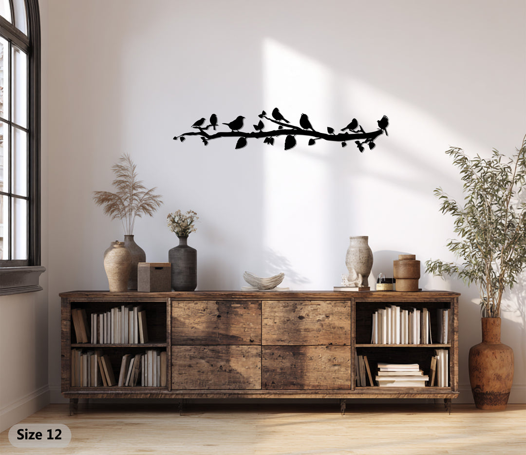 Birds on Branch Metal Wall Art – Nature-Inspired Decor