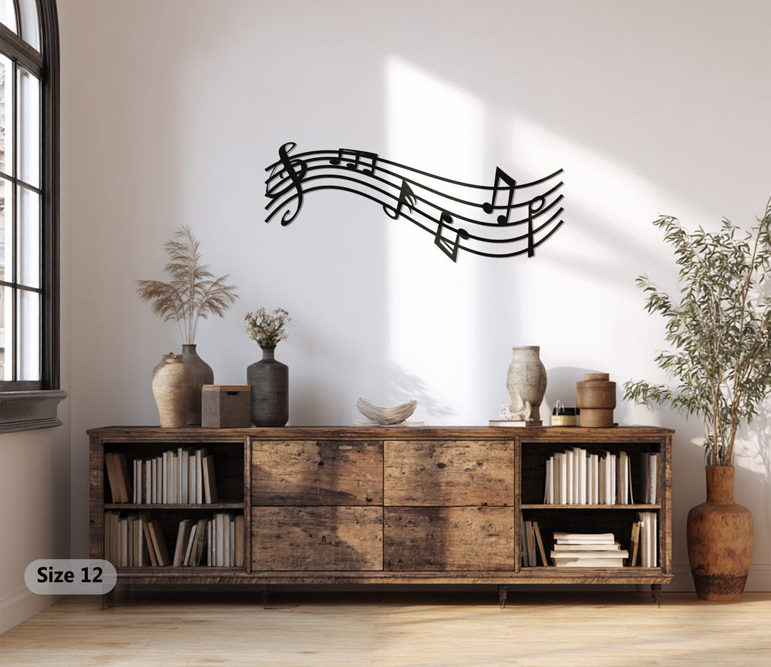 Musical Notes – Flowing Melody Metal Wall Art