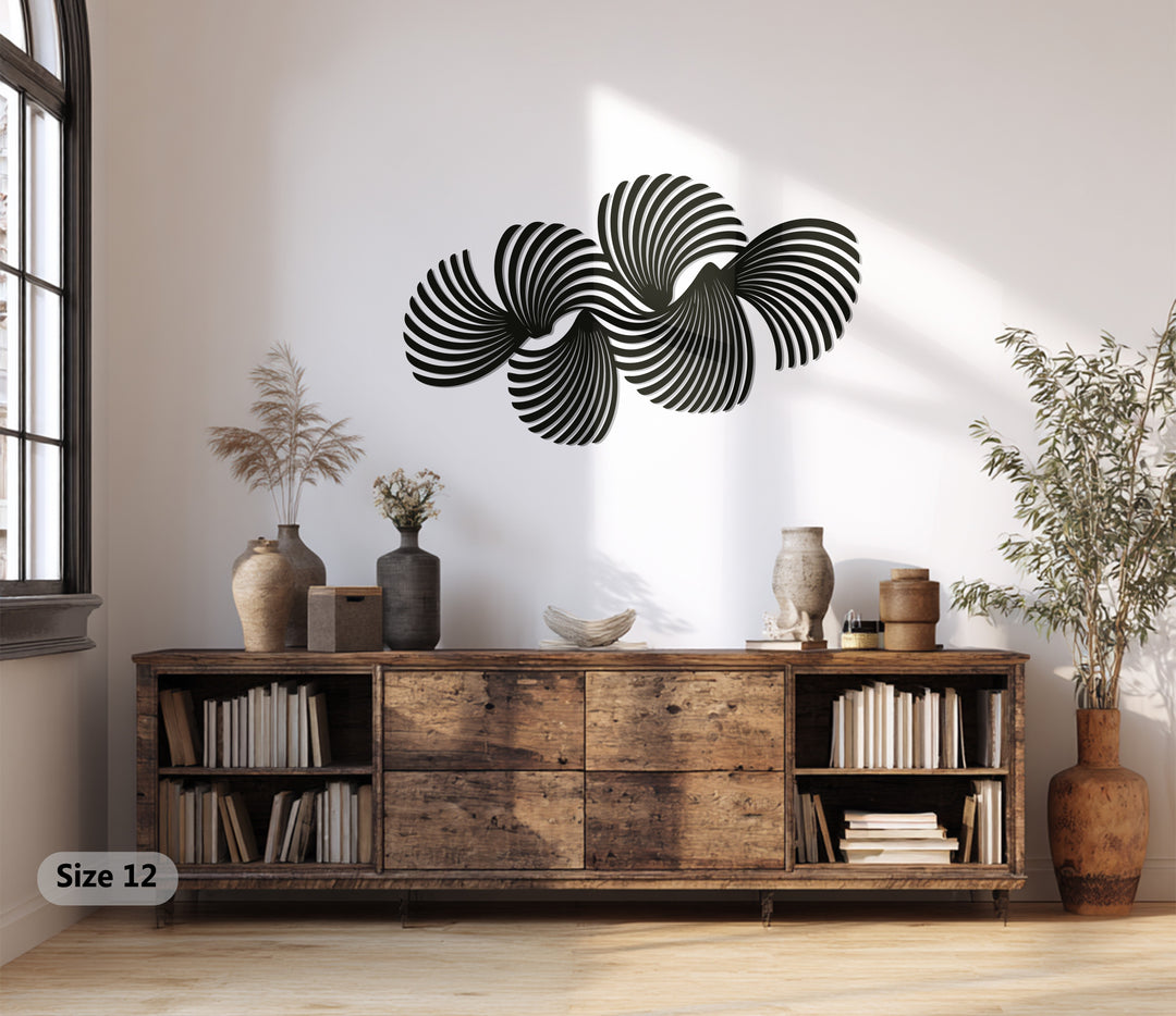 Triple Spiral Flow – Modern Metal Wall Art