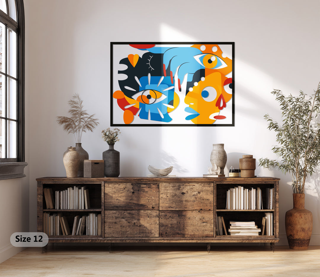 Fragmented Emotions – Abstract Faces Metal Wall Art