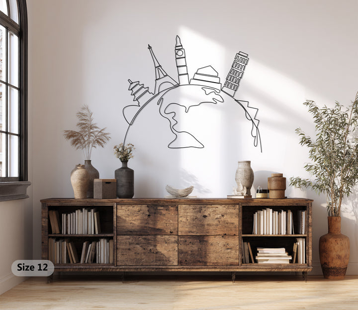Around the world metal wall art global decor