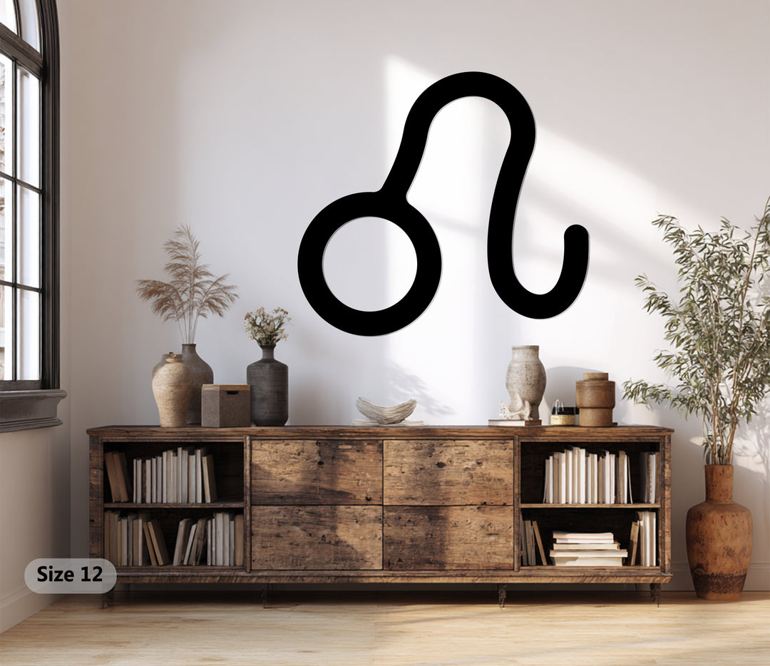 Leo Zodiac Symbol –  Metal Astrology Wall Art