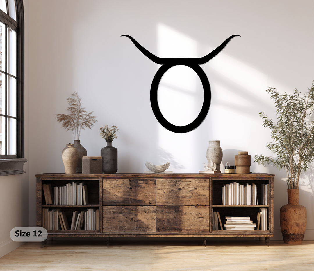 Taurus Zodiac Symbol – Astrology Metal Wall Art
