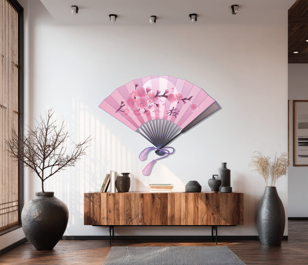 fan shaped floral metal wall art