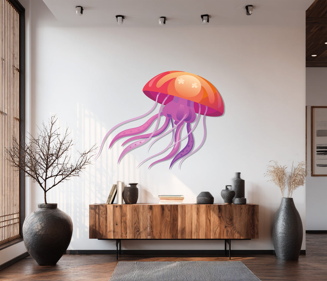 Vibrant Jellyfish Metal Wall Art – Colorful Ocean-Inspired Home Decor