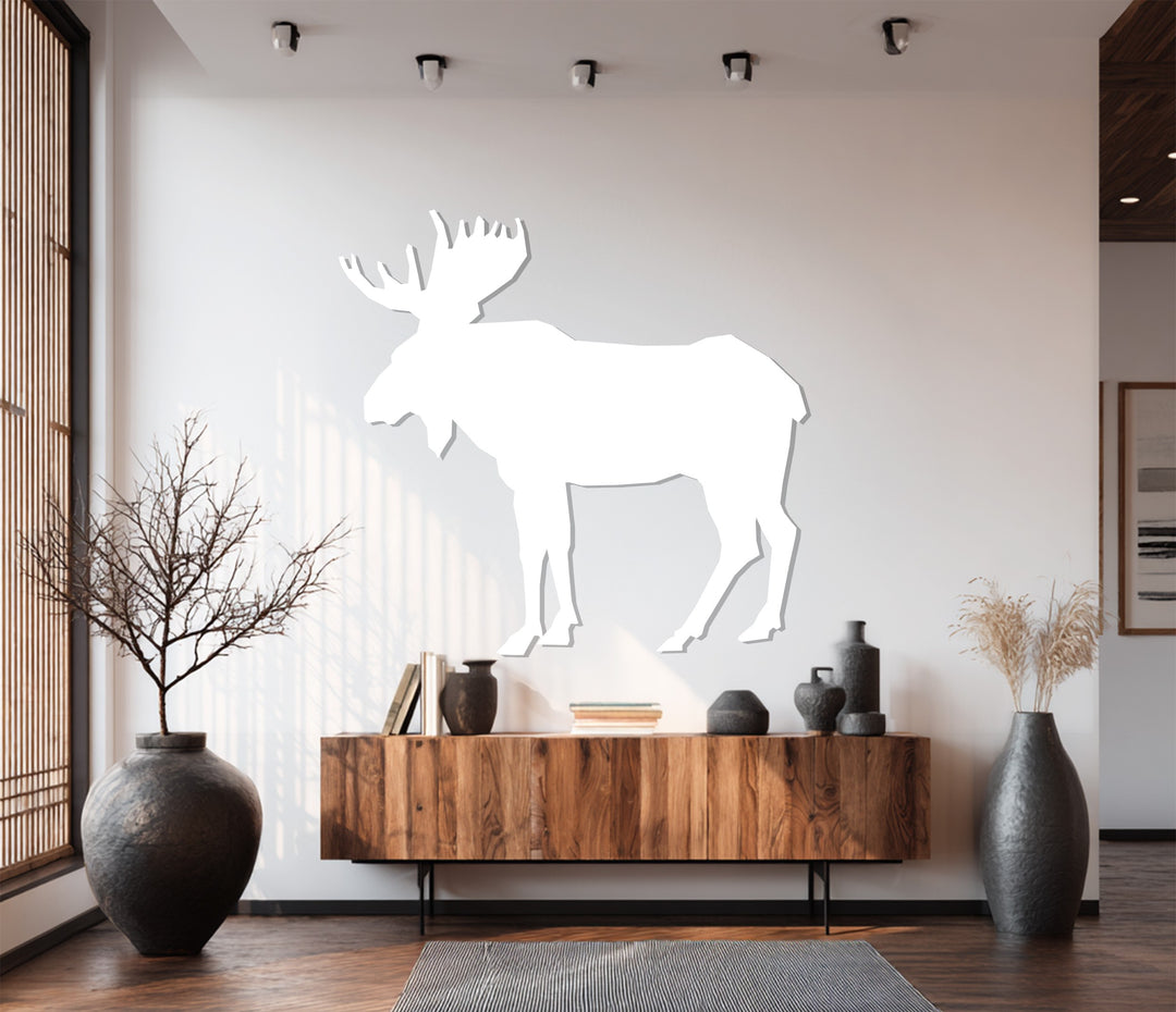 Moose Silhouette – Rustic Wilderness Metal Wall Art