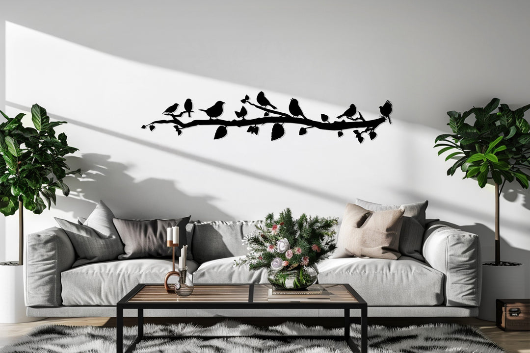 Birds on Branch Metal Wall Art – Nature-Inspired Decor