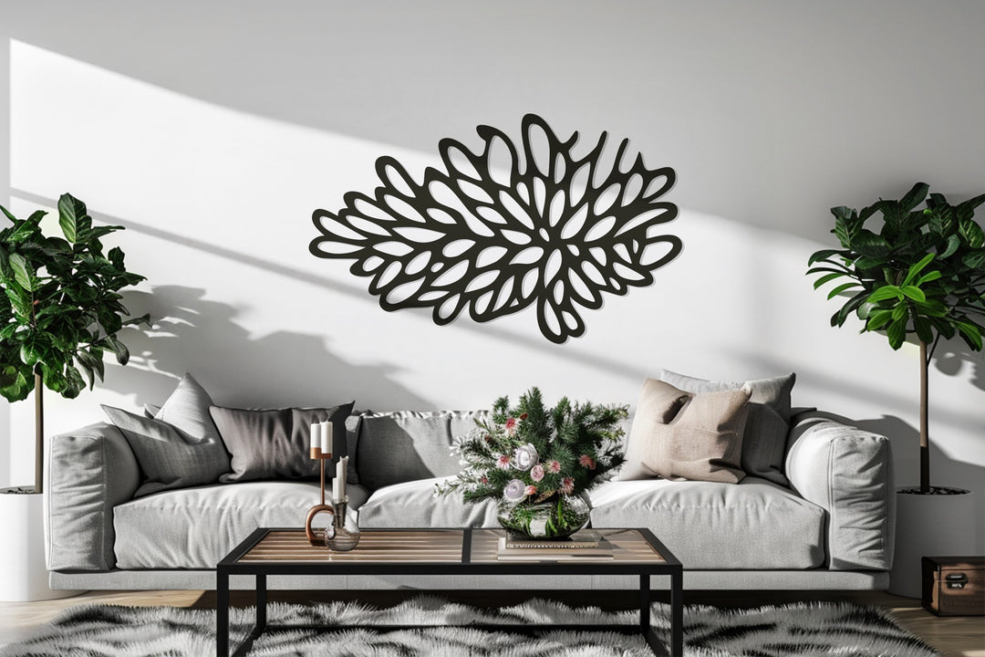 Flowing Coral Pattern – Abstract Ocean Inspired Metal Wall Art