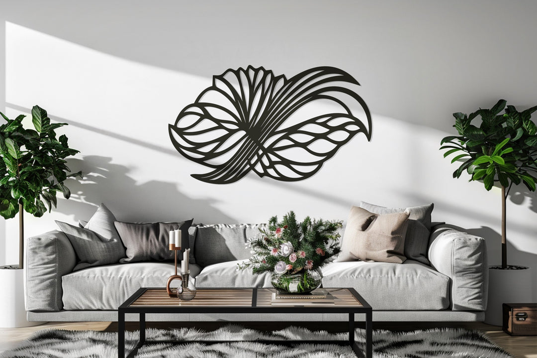 Abstract Floral Wings – Modern Metal Wall Art