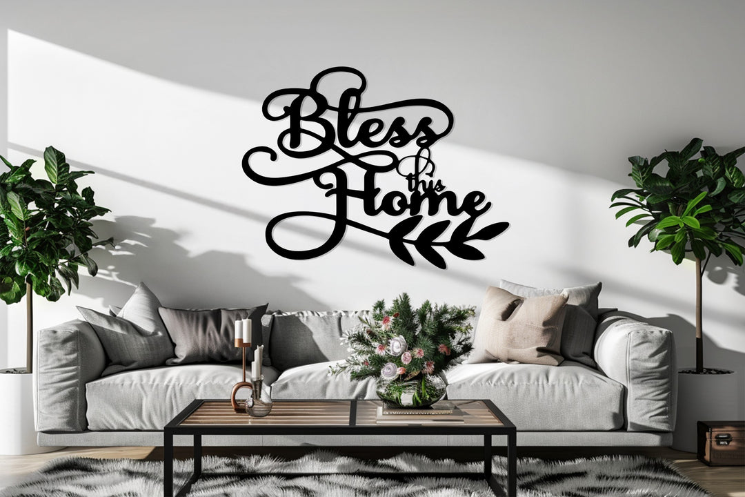 Bless This Home – Inspirational Metal Wall Art