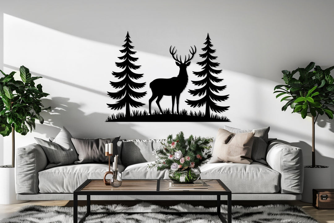 Modern wildlife metal art for home interiors